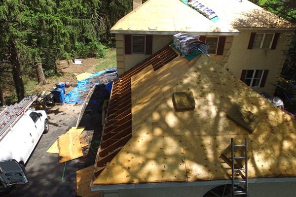 House in Construction Before Roof was Installed
