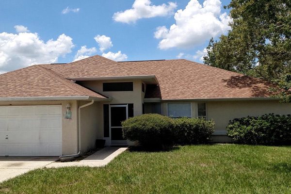 Home after new roof installation.