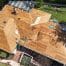 Aerial view of residential roof under renovation