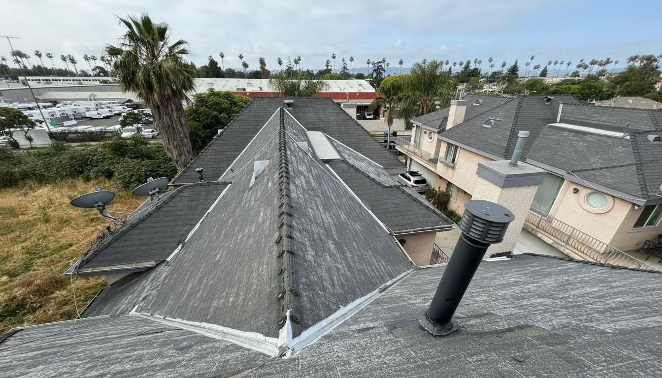 Completed roof repair work at Roof Replacement Inc