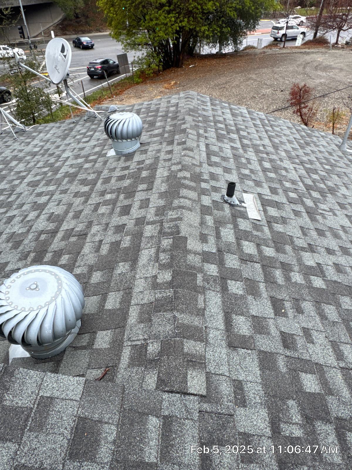 Gray asphalt shingle roof with turbine vents and pipe boot in La Crescenta-Montrose | Roof Replacement Inc gray asphalt shingle roof with turbine vents and pipe boot — La Crescenta-Montrose — Roof Replacement Inc