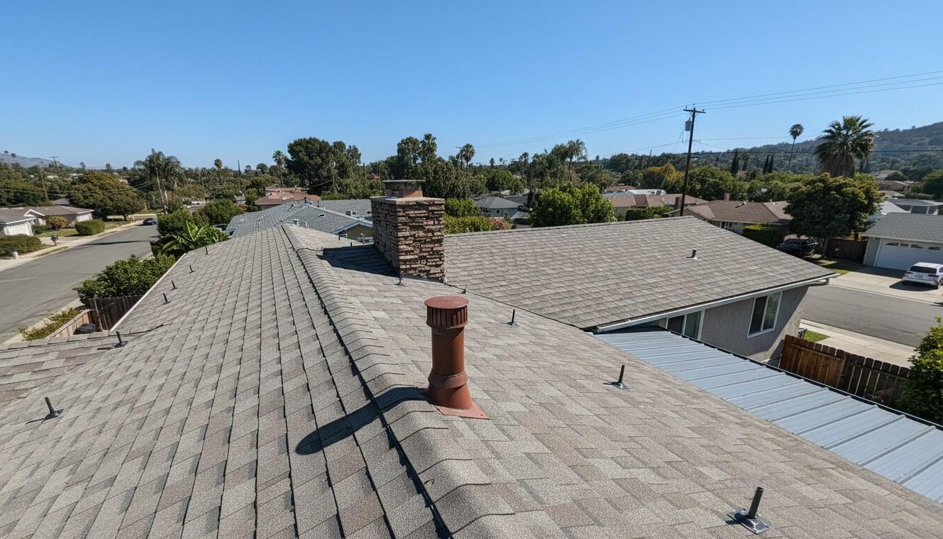 Completed roof repair work at Roof Replacement Inc