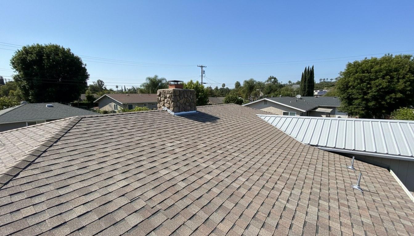 Completed roof repair work at Roof Replacement Inc