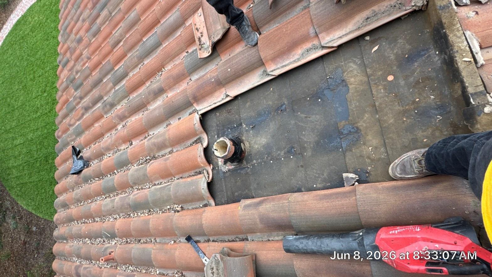 Completed roof repair work at Roof Replacement Inc