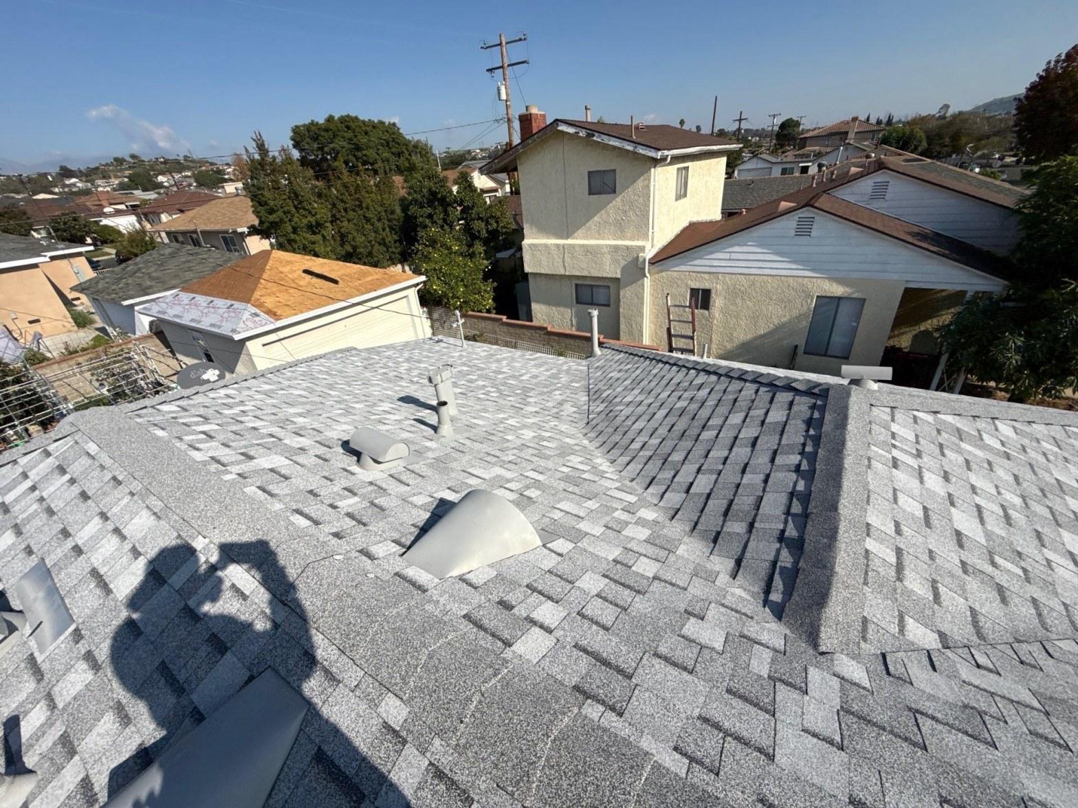 Completed roof repair work at Roof Replacement Inc