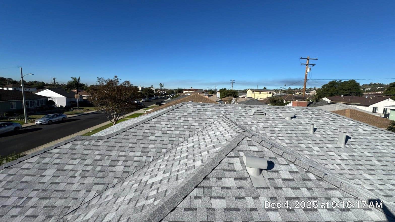 Completed roof repair work at Roof Replacement Inc