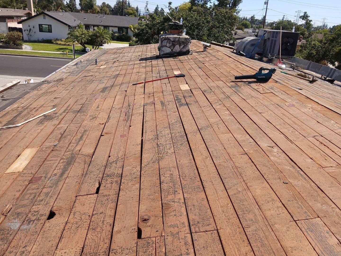 Completed roof repair work at Roof Replacement Inc