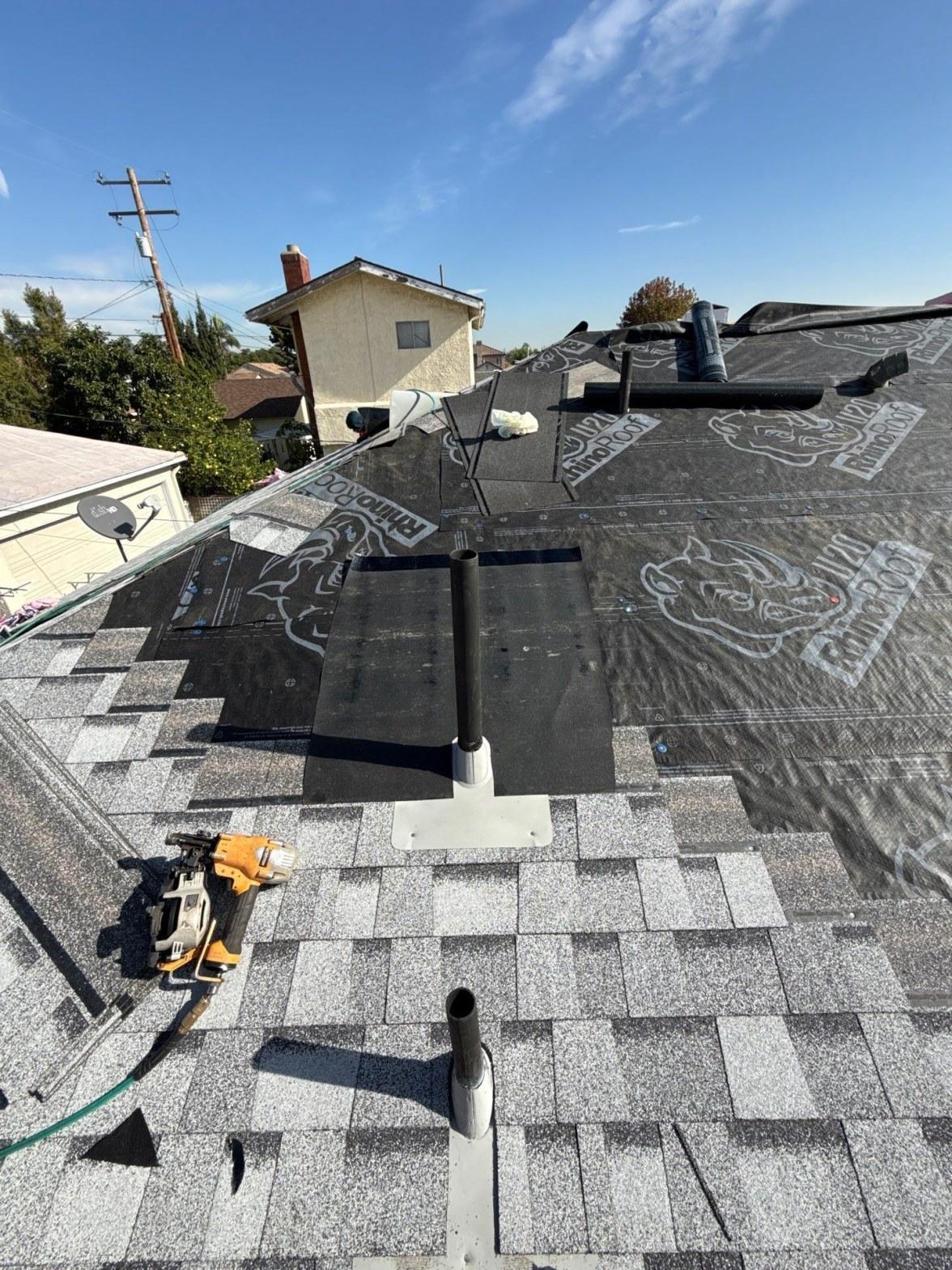 Completed roof repair work at Roof Replacement Inc