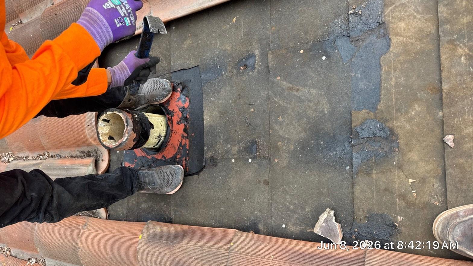Completed roof repair work at Roof Replacement Inc