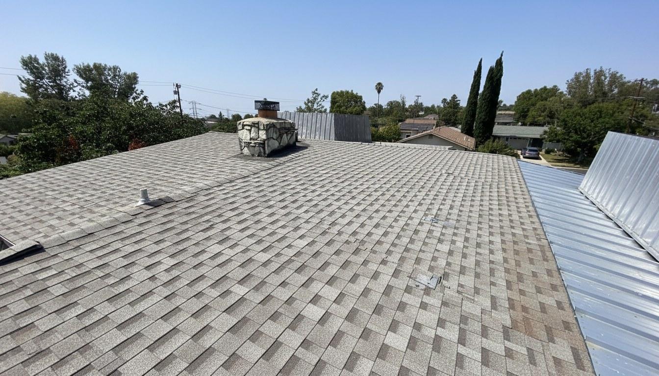 Completed roof repair work at Roof Replacement Inc