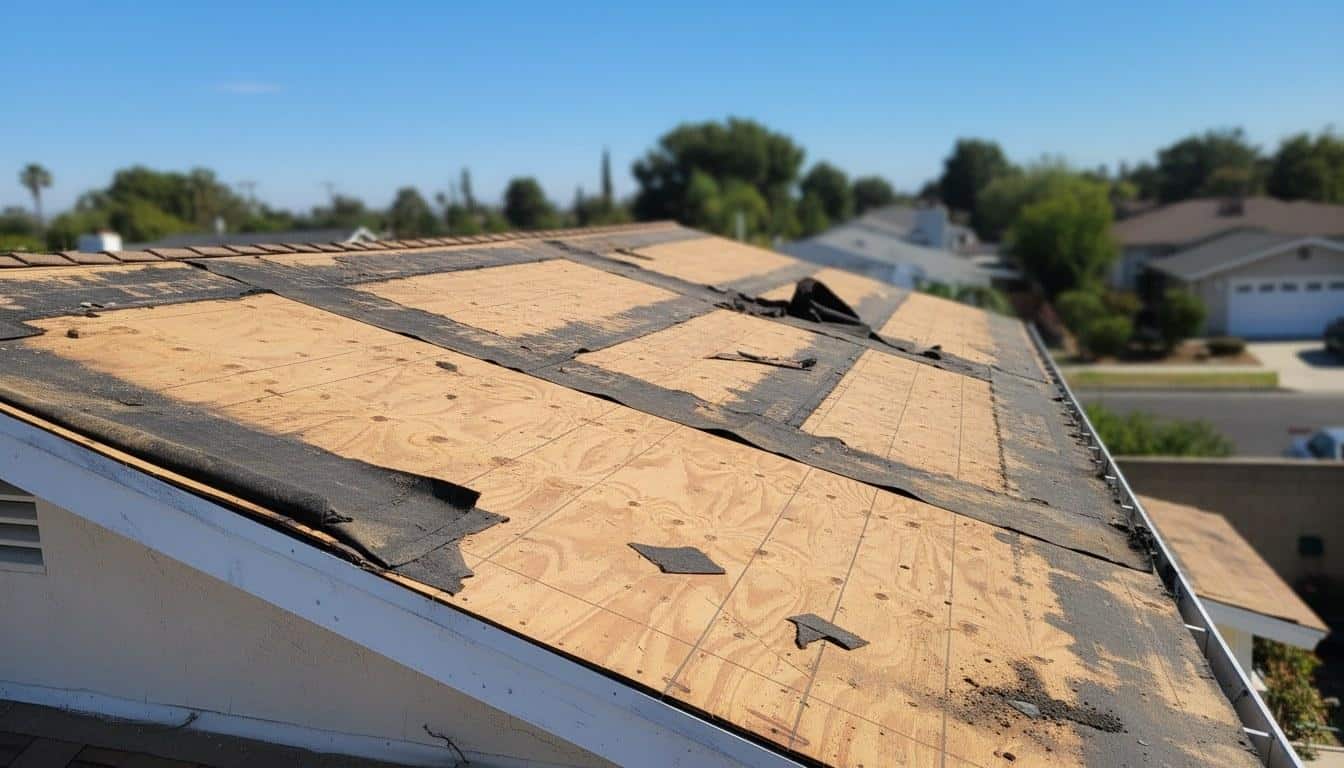 Completed roof repair work at Roof Replacement Inc