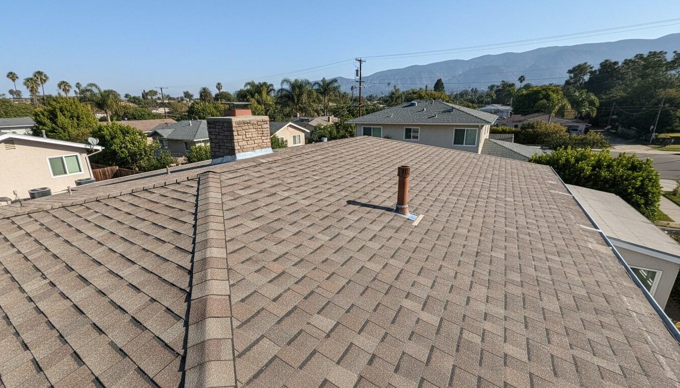 Completed roof repair work at Roof Replacement Inc
