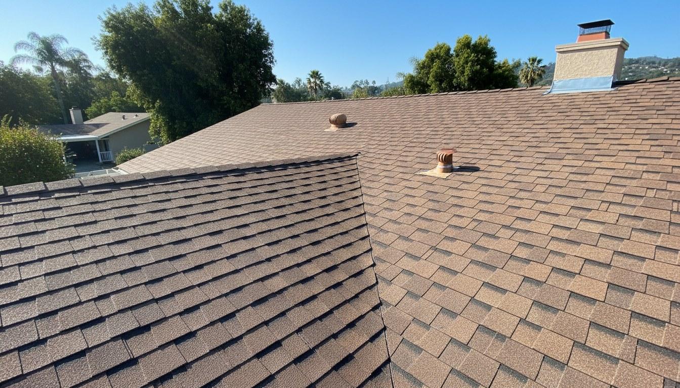 Completed roof repair work at Roof Replacement Inc