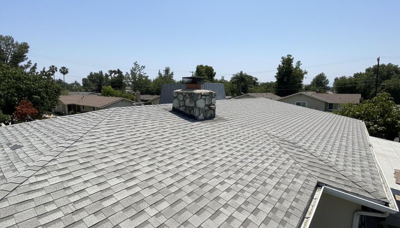 Completed roof repair work at Roof Replacement Inc
