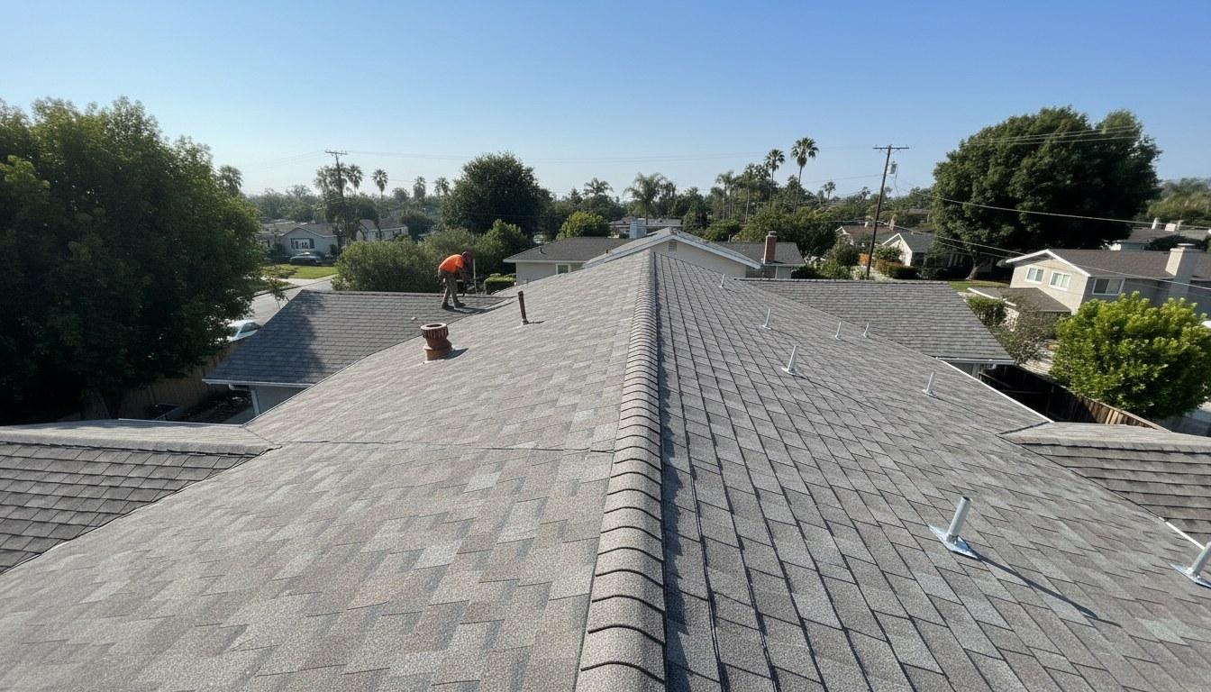 Completed roof repair work at Roof Replacement Inc
