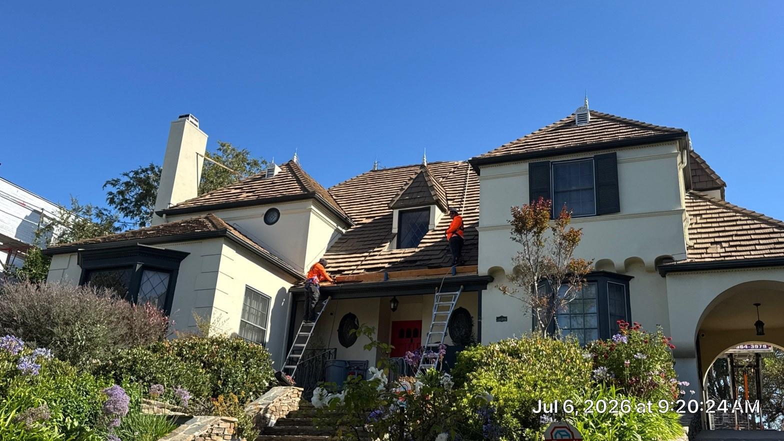 Completed roof repair work at Roof Replacement Inc