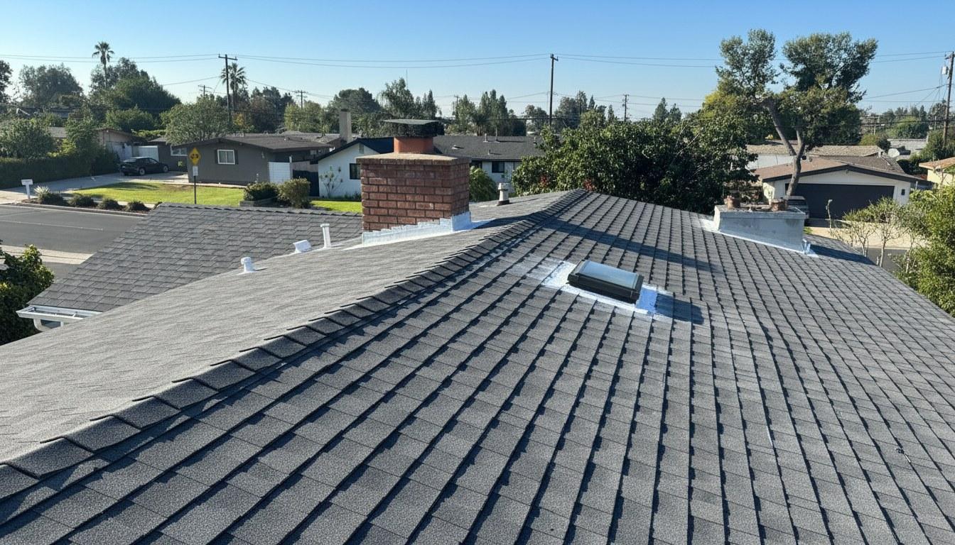 Completed roof repair work at Roof Replacement Inc