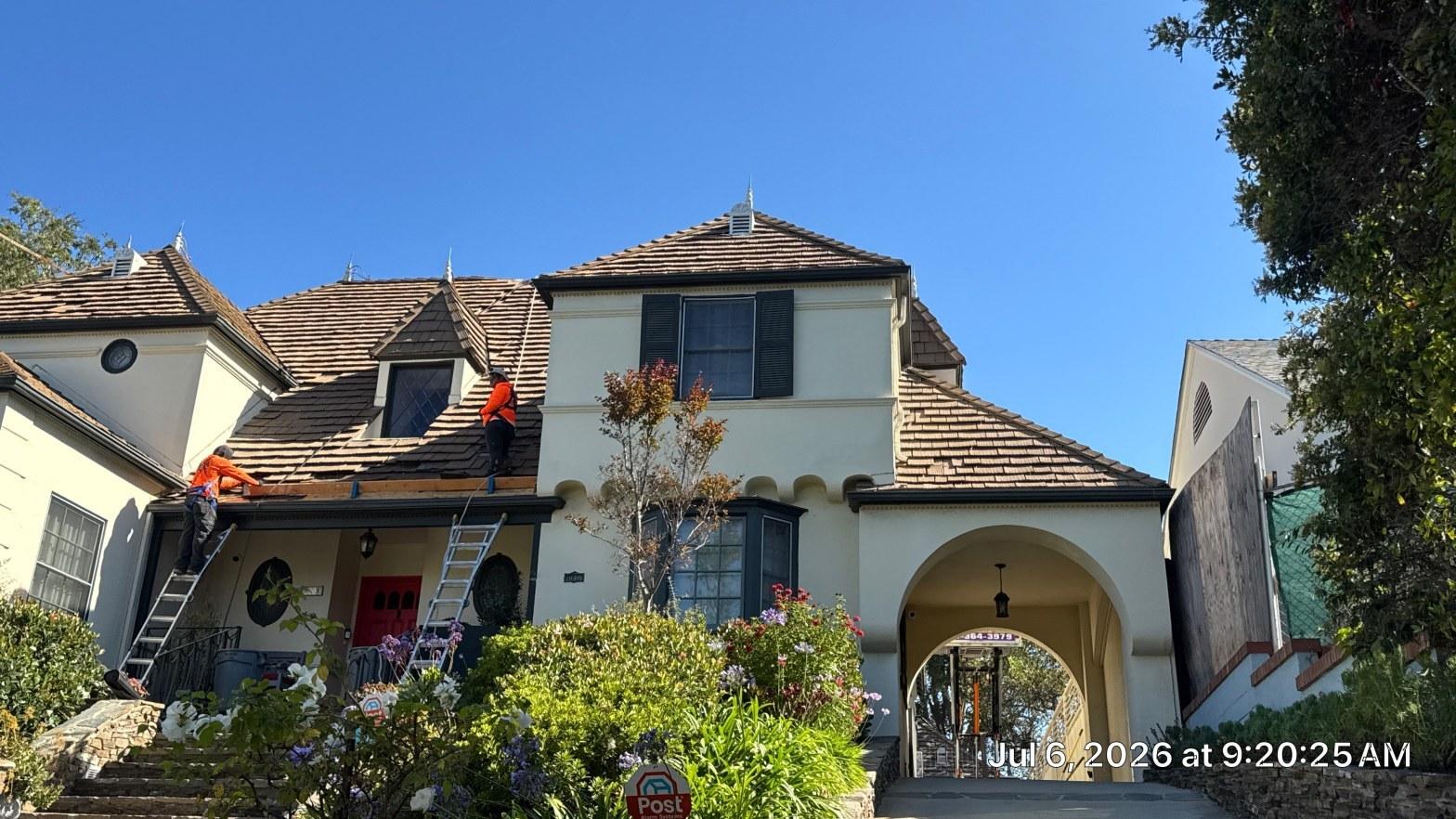 Completed roof repair work at Roof Replacement Inc