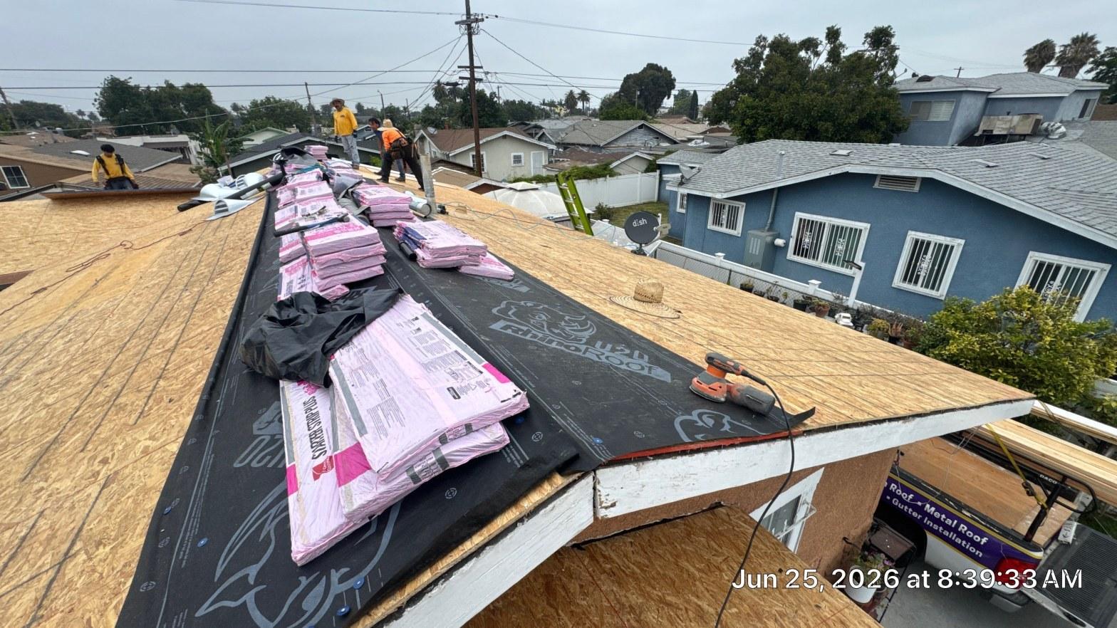 Completed roof repair work at Roof Replacement Inc