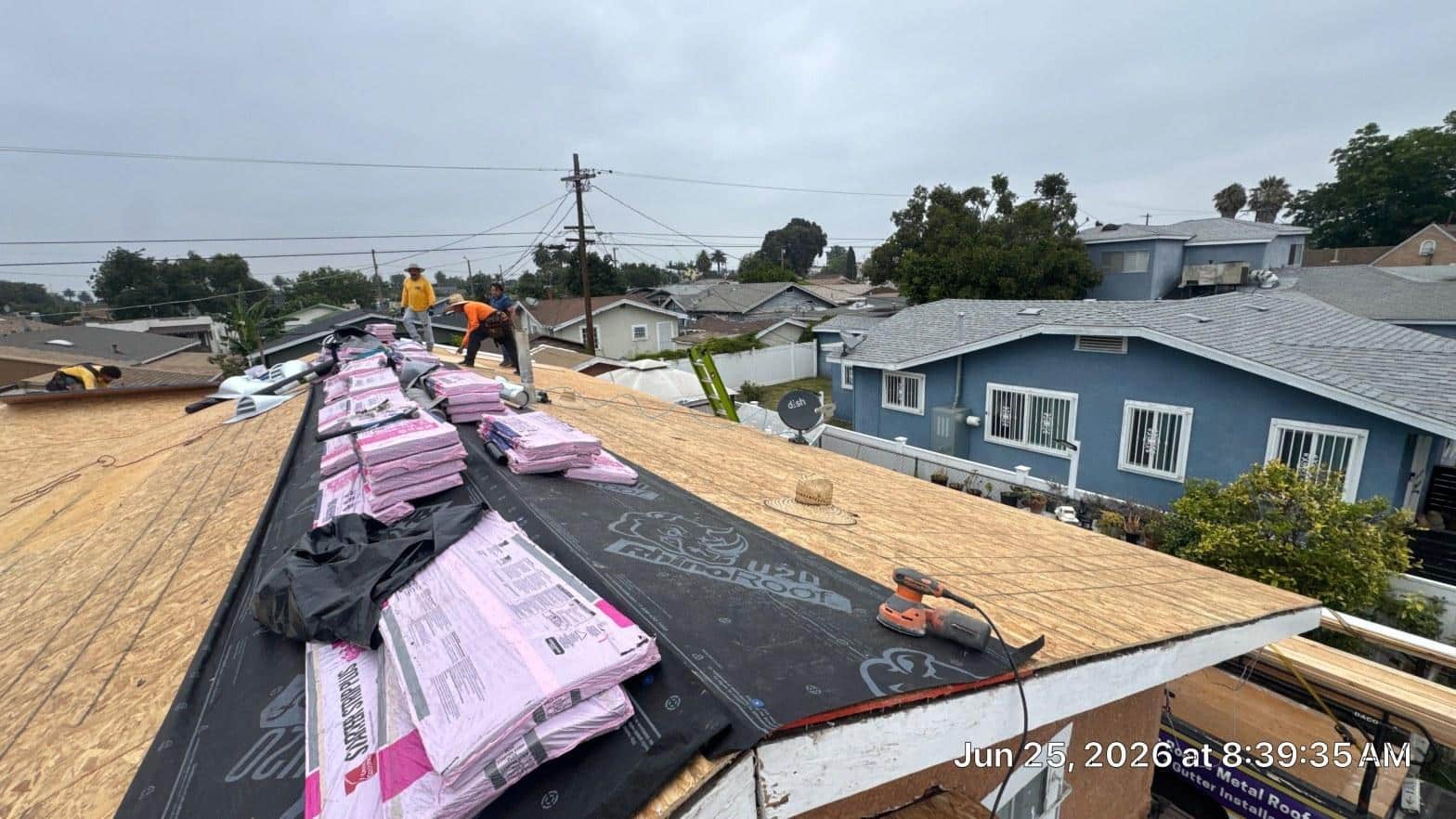 Completed roof repair work at Roof Replacement Inc
