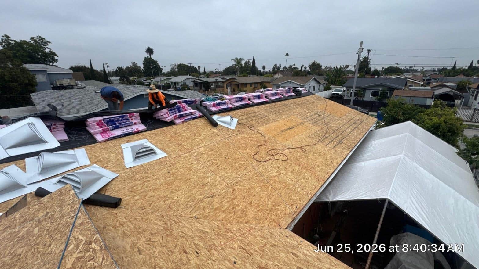 Completed roof repair work at Roof Replacement Inc