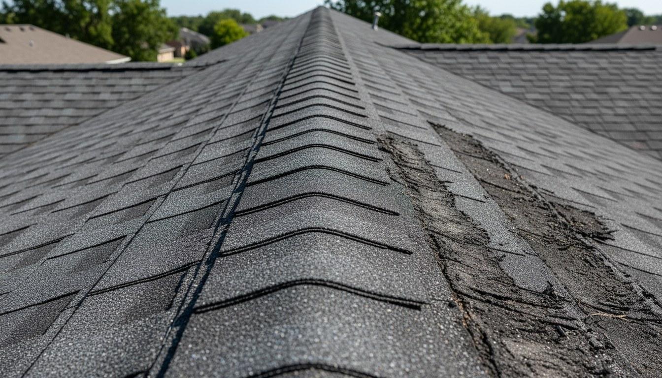 Completed roof repair work at Roof Replacement Inc