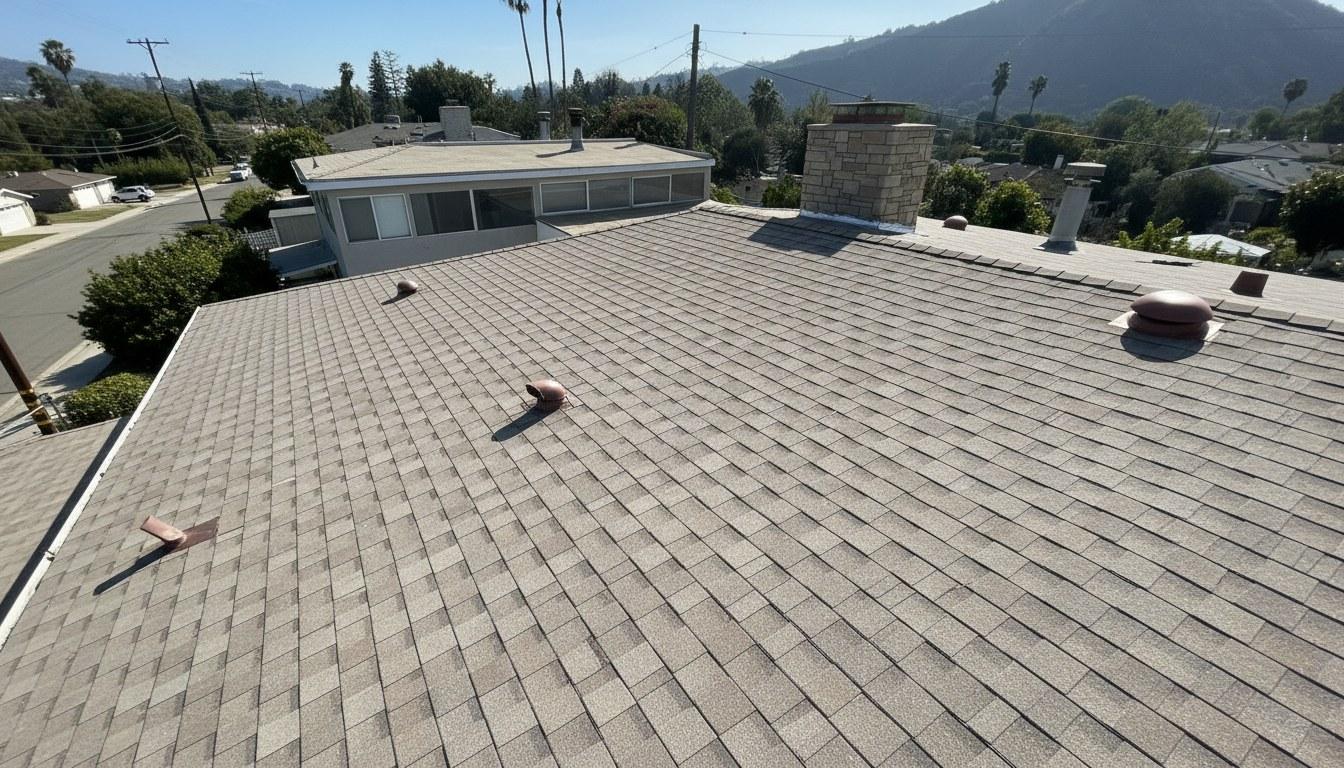 Completed roof repair work at Roof Replacement Inc