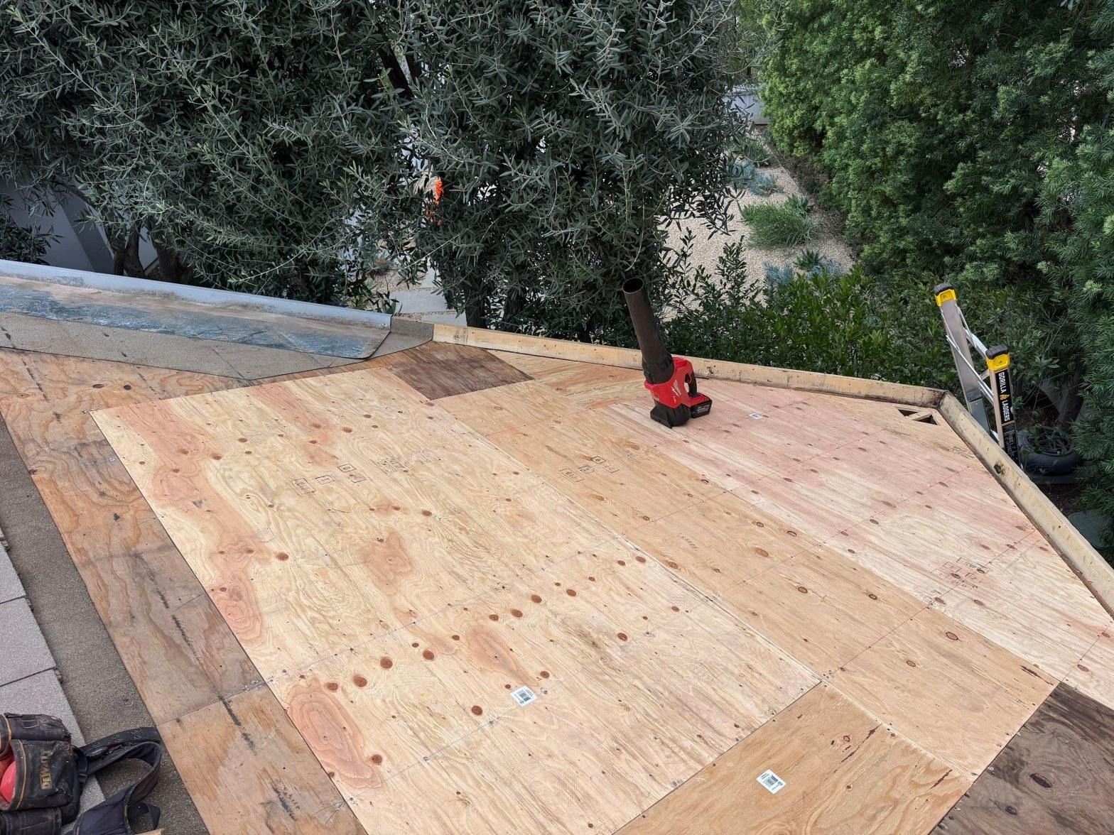 Completed roof repair work at Roof Replacement Inc