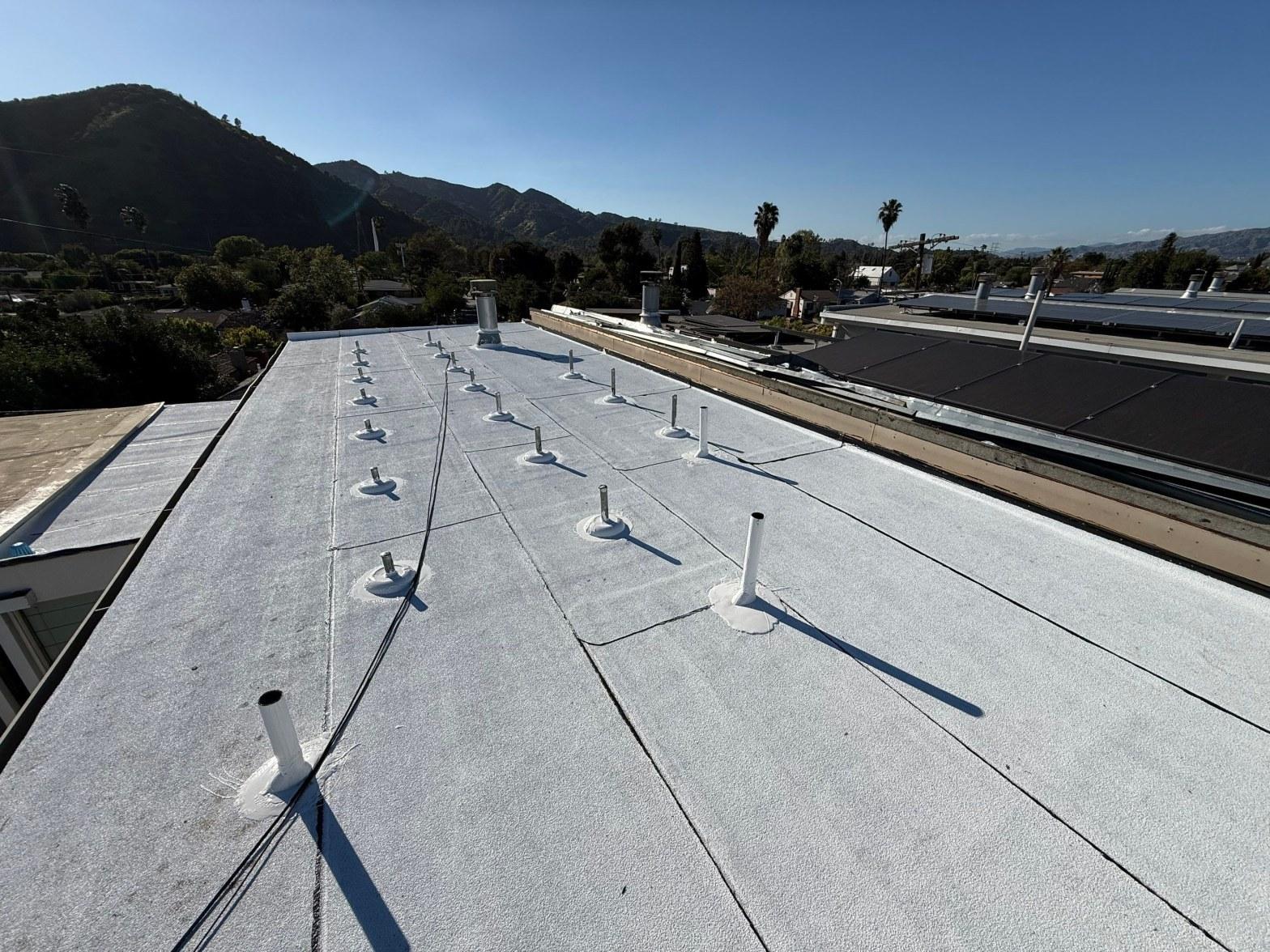Completed roof repair work at Roof Replacement Inc