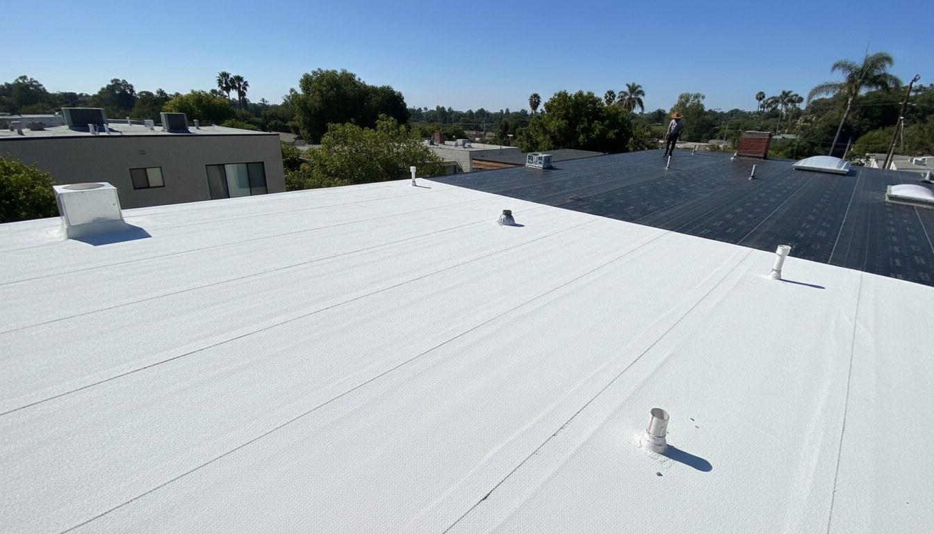 Completed roof repair work at Roof Replacement Inc