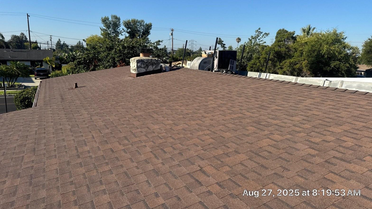 Completed roof repair work at Roof Replacement Inc