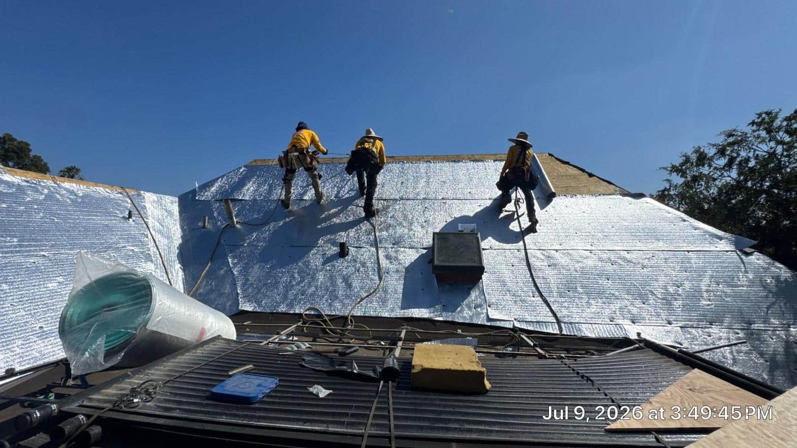Completed roof repair work at Roof Replacement Inc