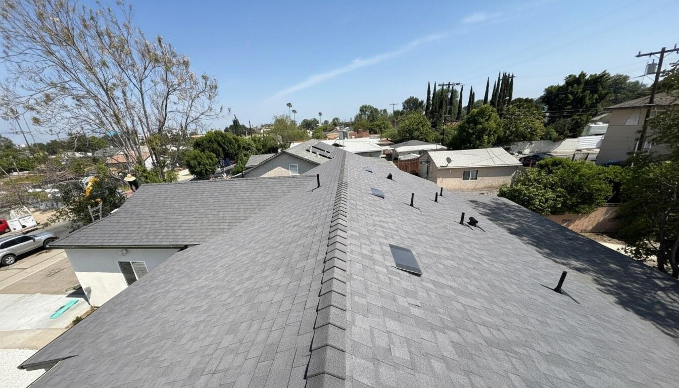 Completed roof repair work at Roof Replacement Inc