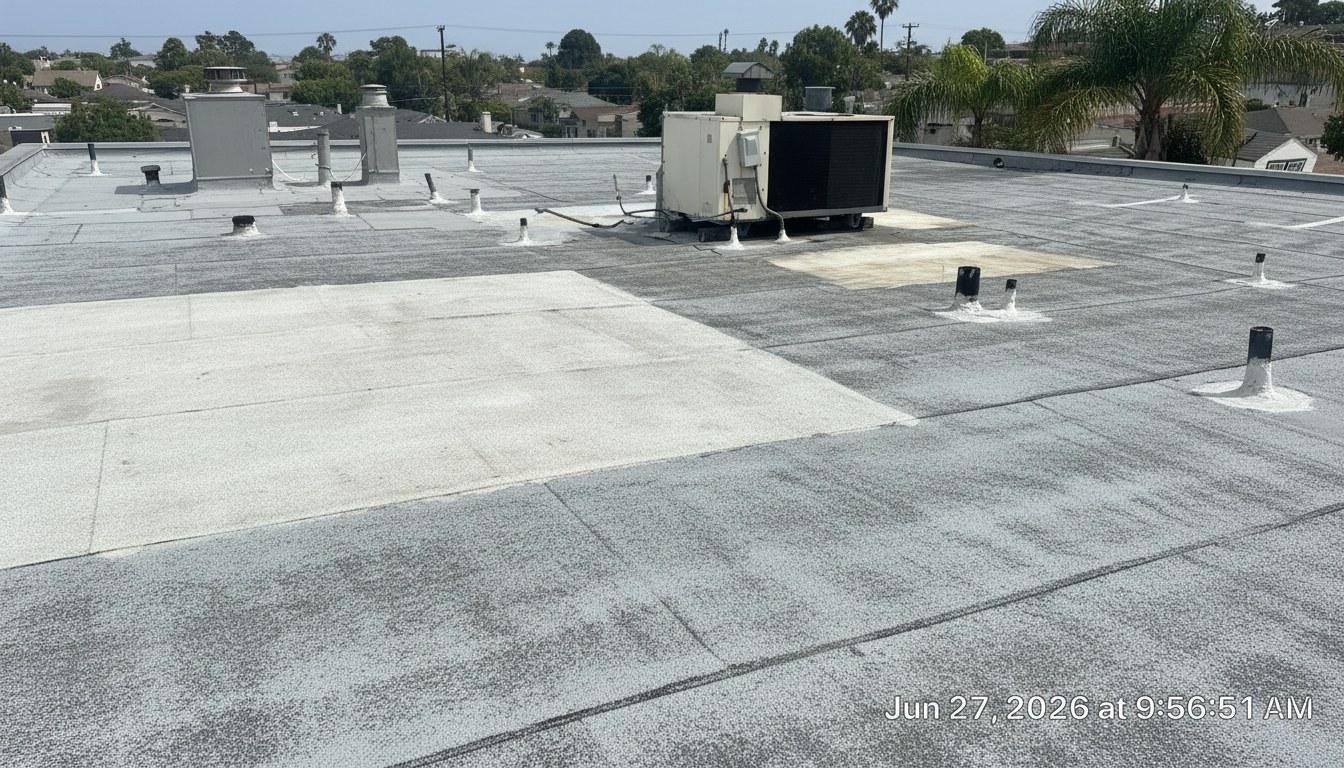 Completed cool roof installation work at Roof Replacement Inc