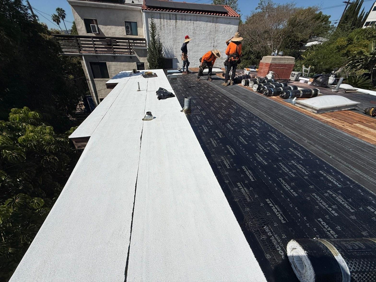 Completed roof repair work at Roof Replacement Inc
