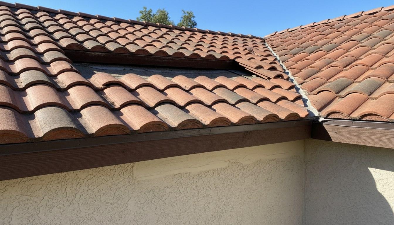 Completed roof repair work at Roof Replacement Inc