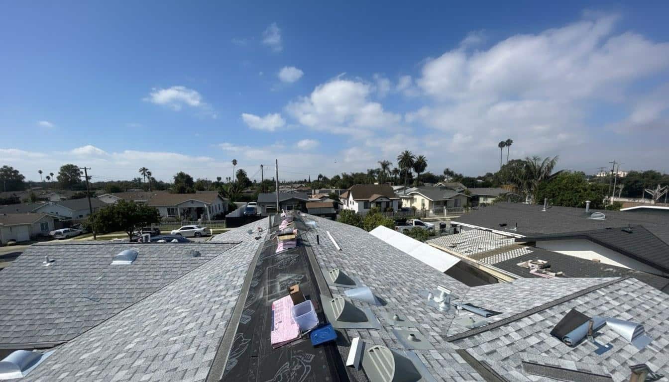 Completed roof repair work at Roof Replacement Inc
