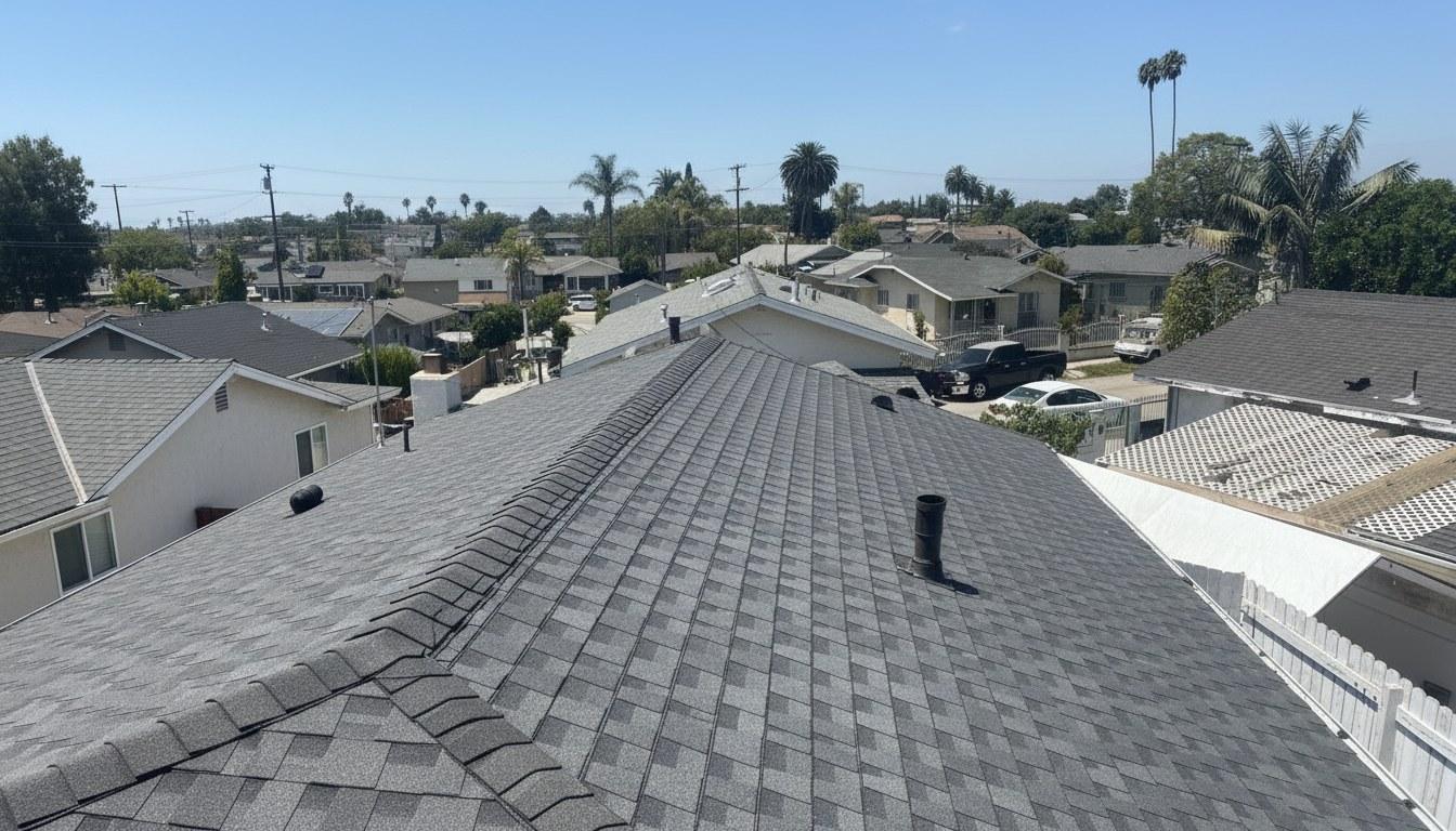 Completed roof replacement work at Roof Replacement Inc