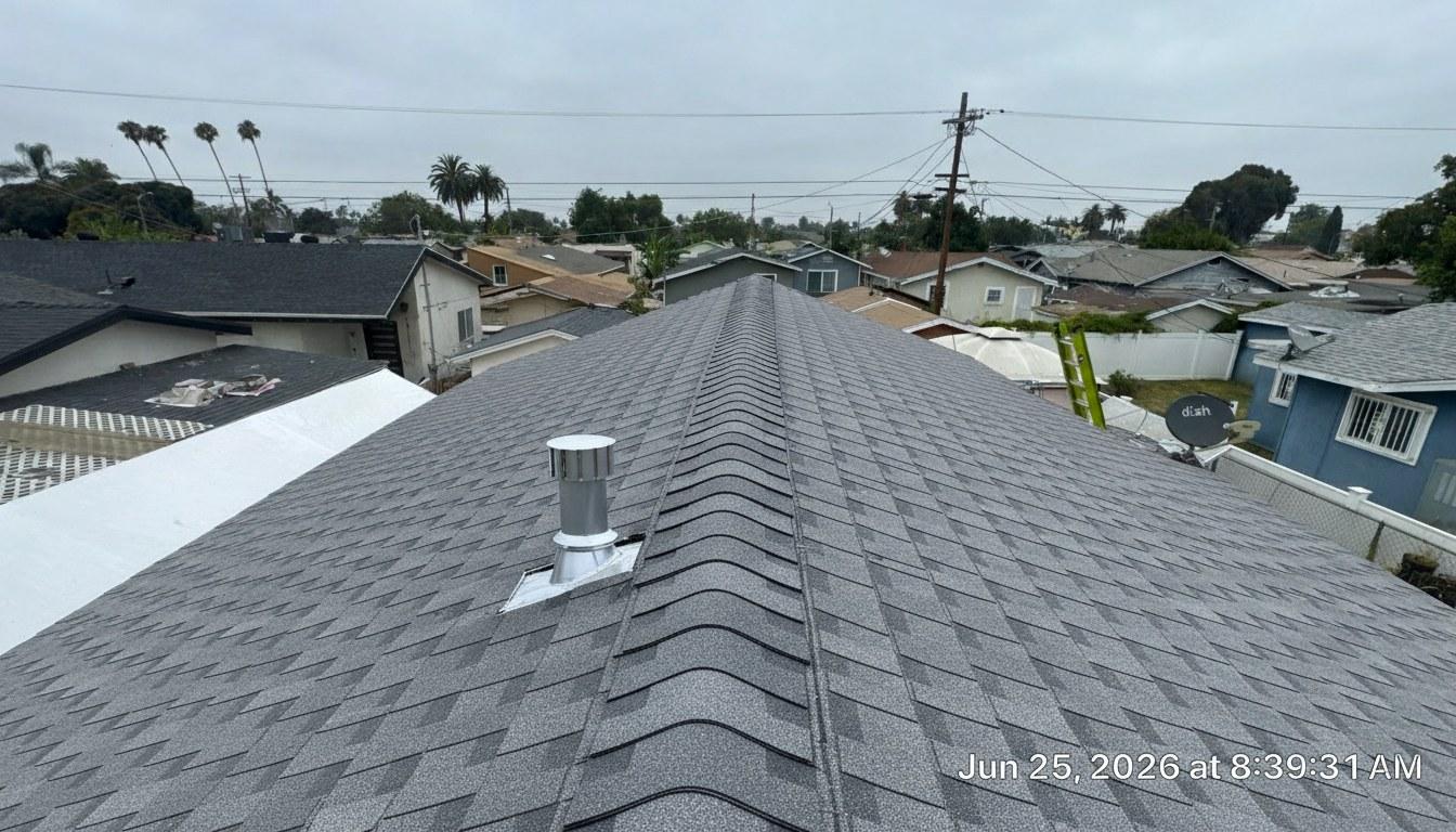 Completed roof replacement work at Roof Replacement Inc