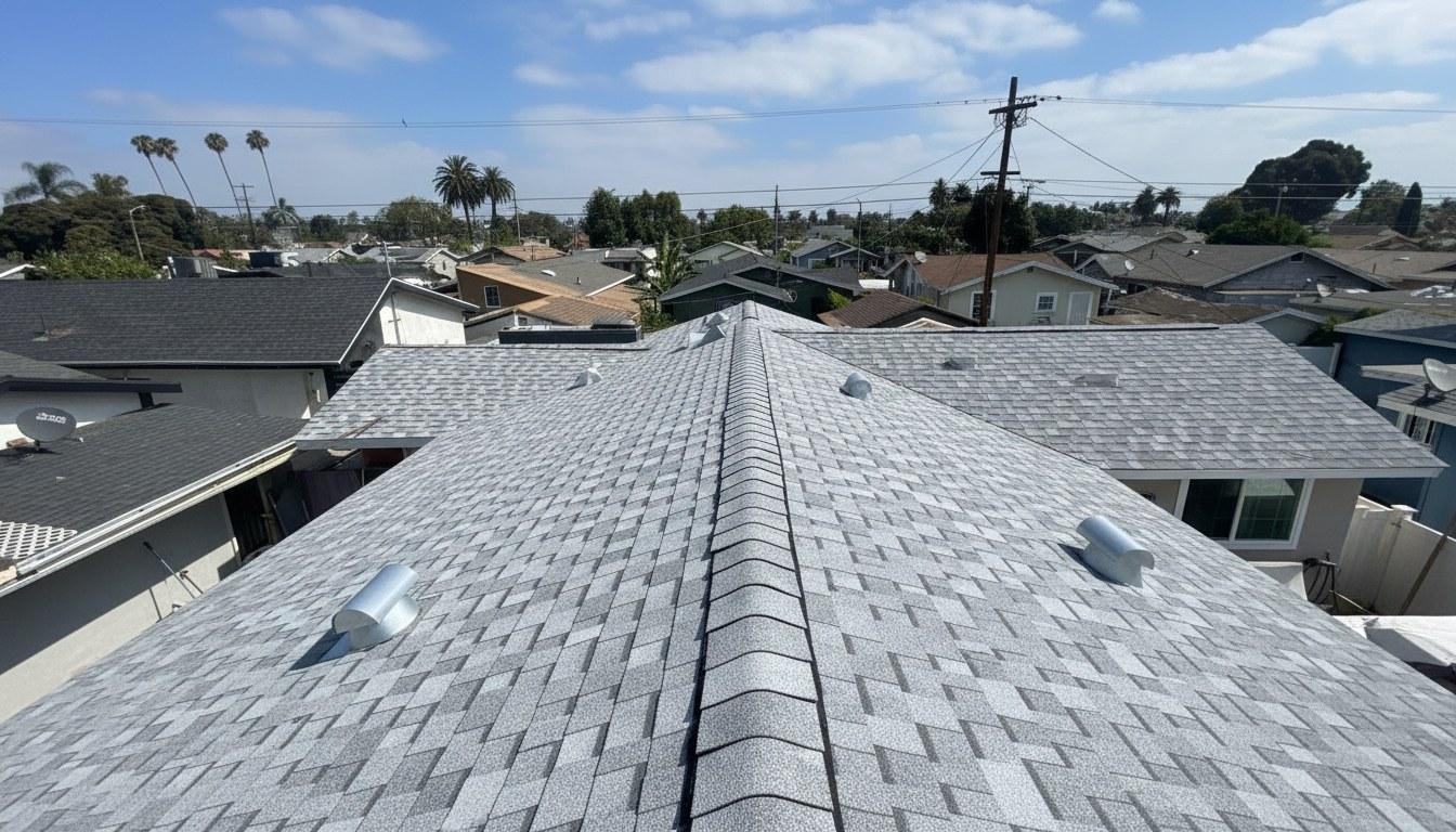 Completed roof replacement work at Roof Replacement Inc
