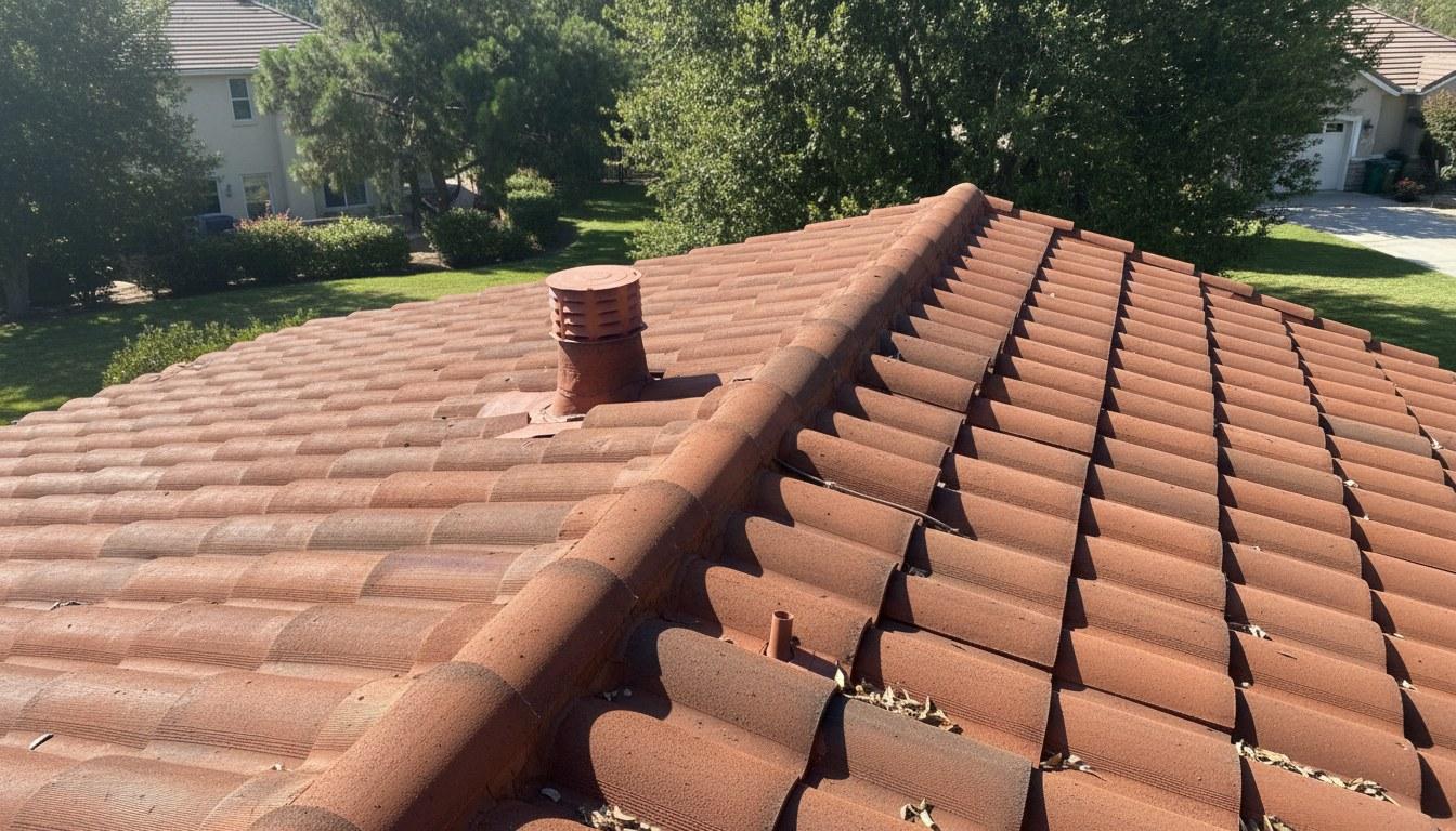 Completed roof repair work at Roof Replacement Inc