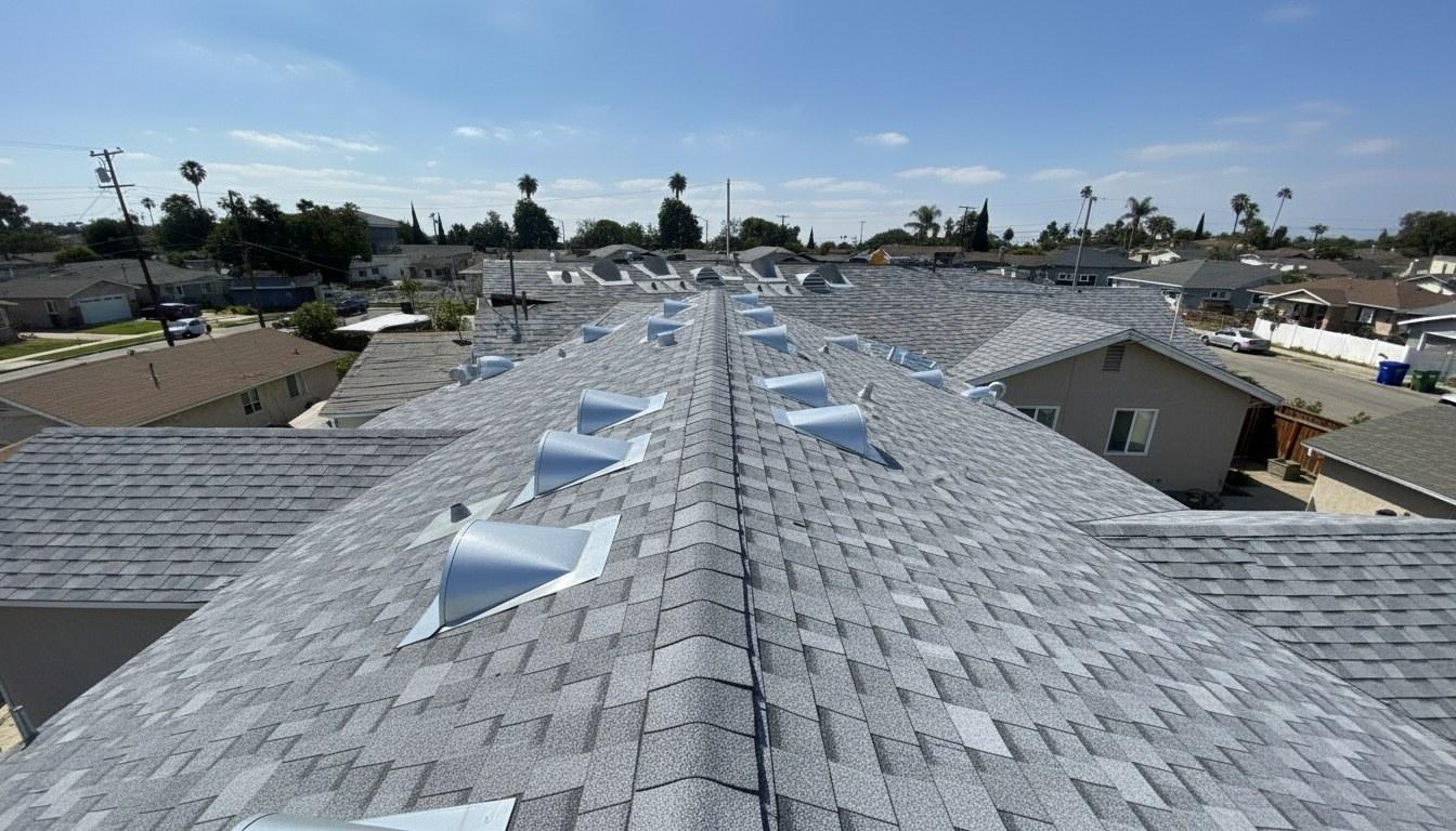 Completed roof repair work at Roof Replacement Inc
