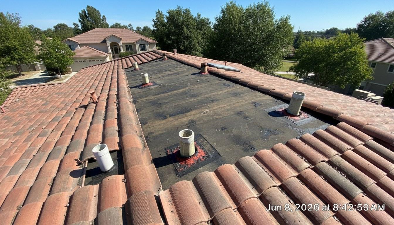 Completed roof replacement work at Roof Replacement Inc