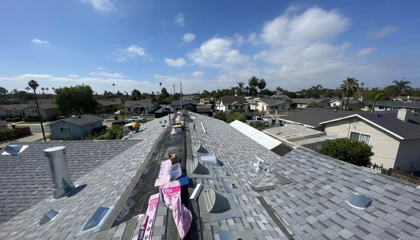 Completed roof repair work at Roof Replacement Inc