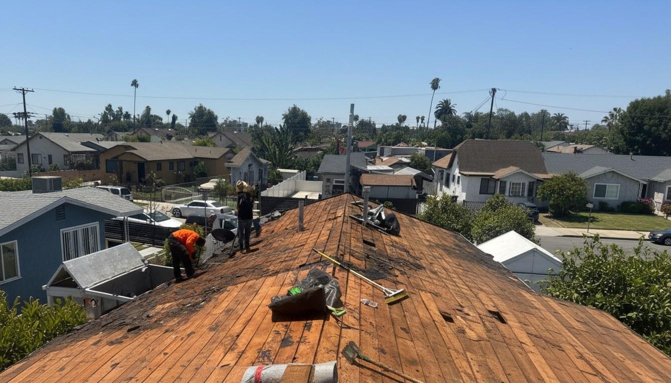 Completed roof repair work at Roof Replacement Inc