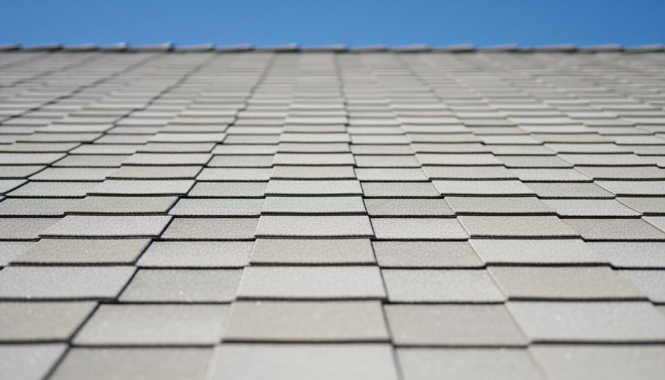 Cool-roof reflective shingles installed on a California residential home for energy efficiency