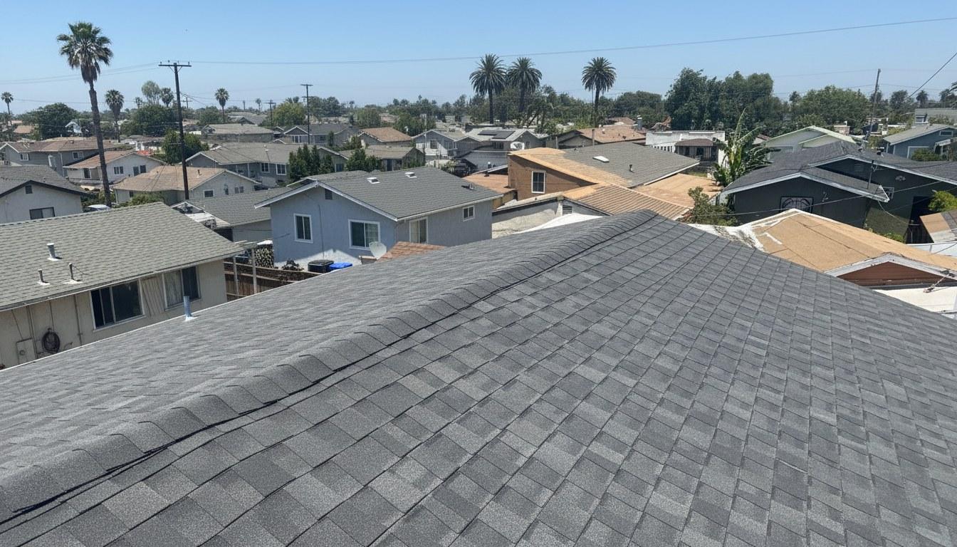 Completed roof repair work at Roof Replacement Inc