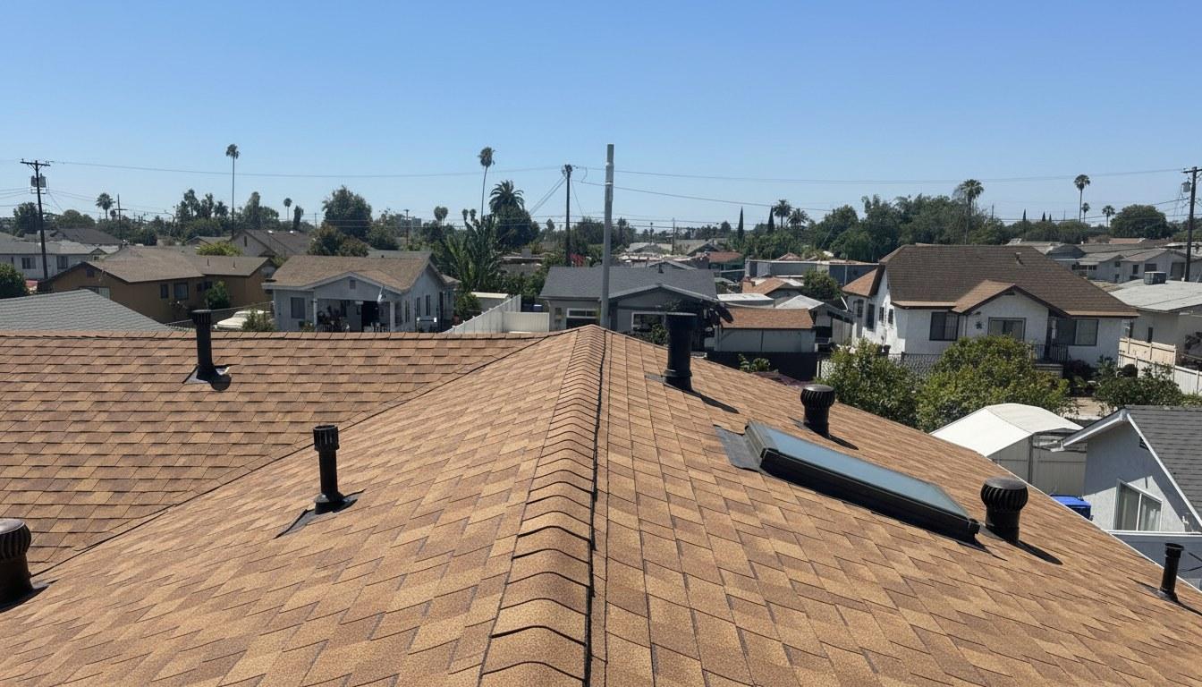 Completed roof repair work at Roof Replacement Inc