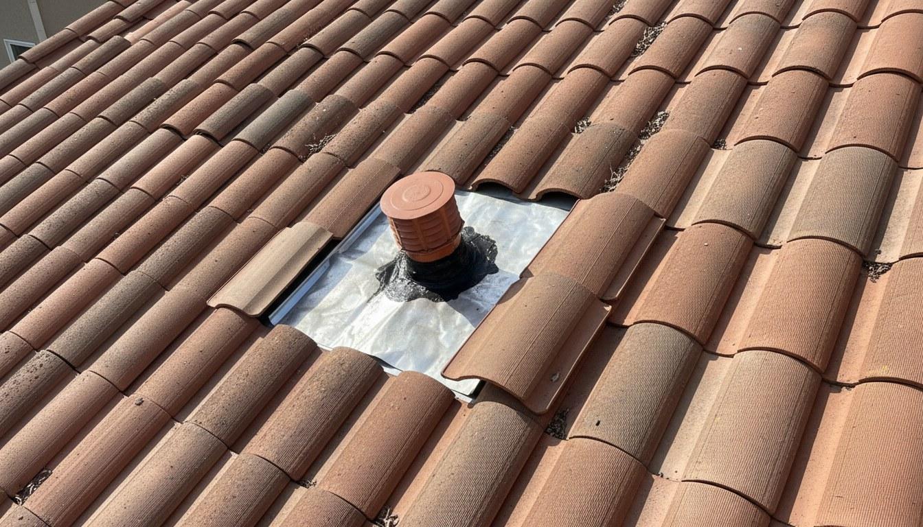 Completed roof repair work at Roof Replacement Inc