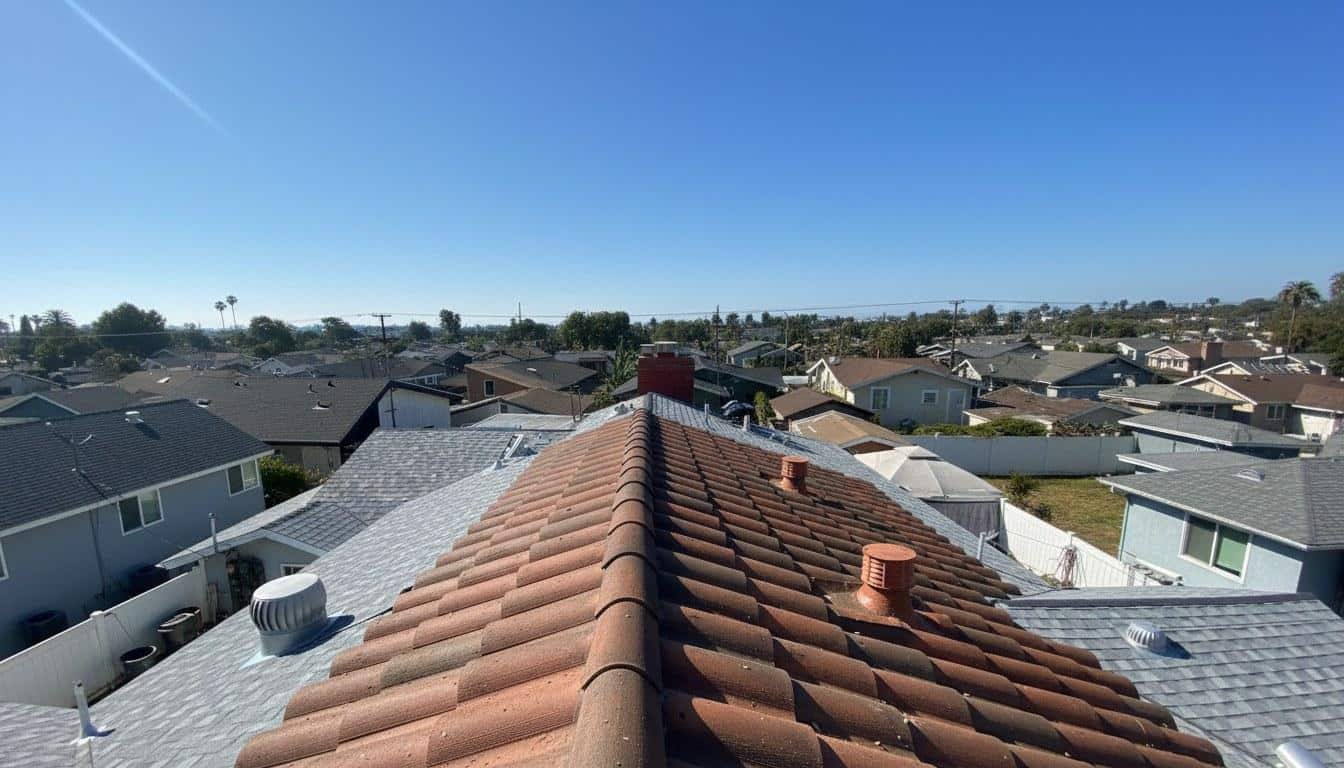Completed roof repair work at Roof Replacement Inc